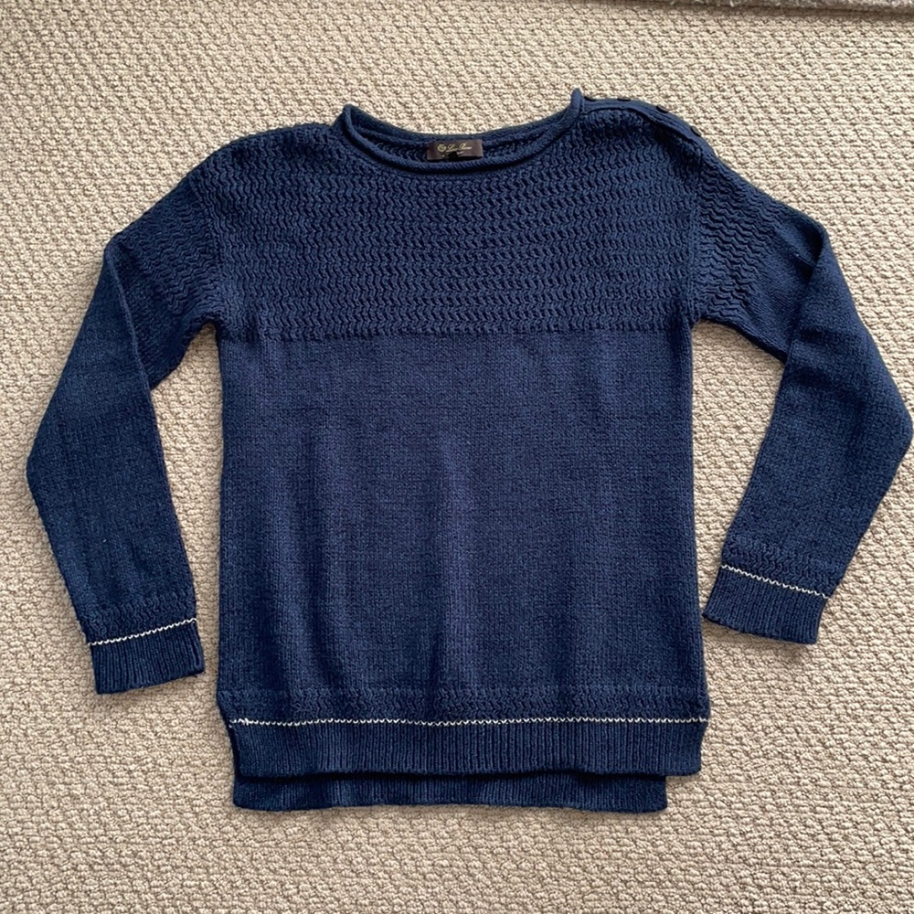 Loro Piana cotton cashmere sweater sz 46 (16/XL)